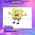 Free Smiling Face Free Red Tie SpongeBob Free SVG 3 - Instant Download