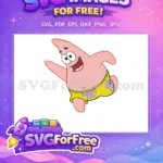 Free Smiling Patrick Star Free Yellow Trunks SpongeBob Free SVG - Instant Download