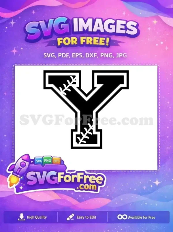 Free Letter Y Baseball Free Sport Monogram Free SVG Free Letter Y Baseball Free Sport Monogram Free SVG