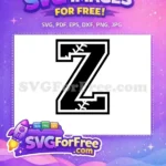 Free Letter Z Baseball Free Sport Initial Free SVG - Instant Download