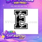 Free Baseball Letter E Free Sport Number Initial Free SVG - Instant Download