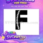 Free Laurel Branch Free Monogram Letter Initial Sport Free SVG - Instant Download