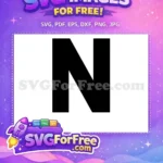 Free Black Letter N Free Sport Initial Free SVG - Instant Download