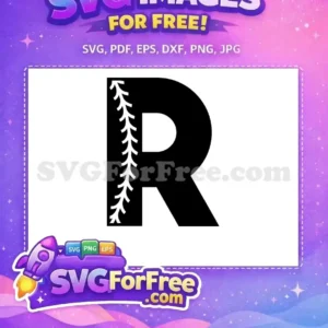 Free Baseball Stitch Free Letter R Sport Free SVG 2