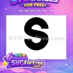 Free Black Letter S Free Sport Initial Free SVG - Instant Download