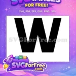 Free Letter W Free Alphabet Initial Sport Free SVG - Instant Download