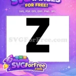 Free Letter Z Free Sport Initial Alphabet Free SVG - Instant Download