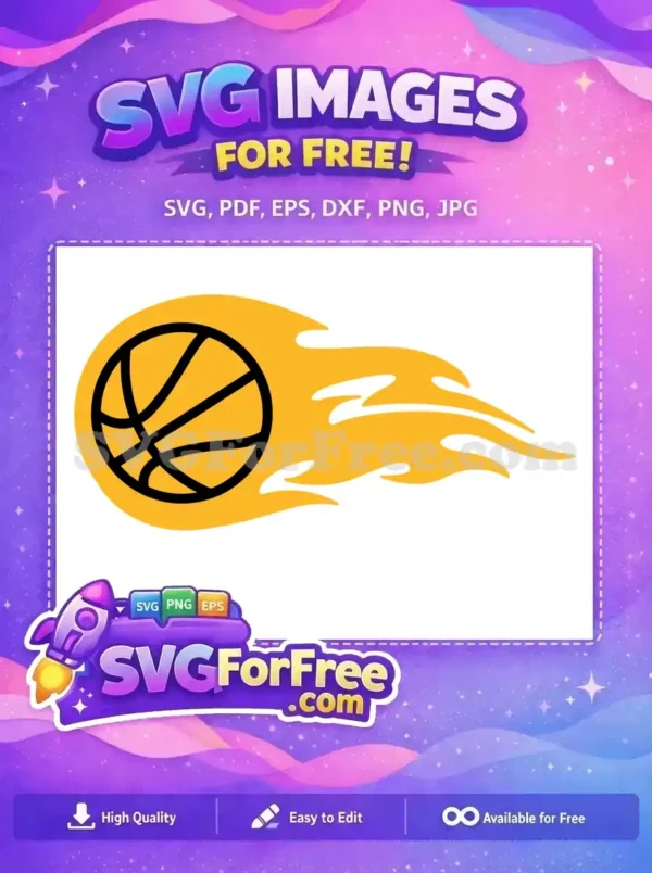 Free Flaming Basketball Free Sport Fireball Game Free SVG