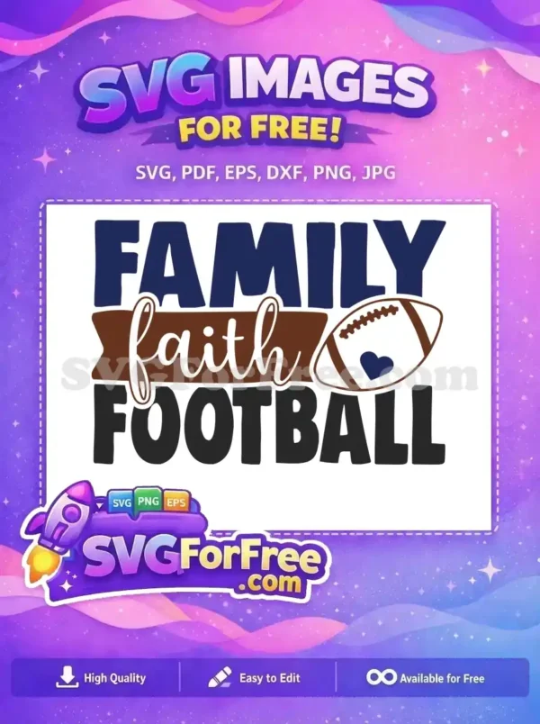 Free Navy Family Free Faith Football Graphic Free SVG