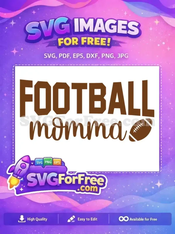 Free Brown Football Free Momma Text Sport Free SVG