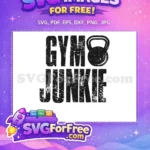 Free Grunge Gym Free Kettlebell Gym Junkie Free SVG - Instant Download