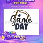 Free Brown Football Free Navy Heart Game Day Free SVG - Instant Download