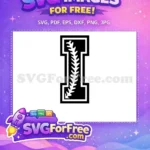 Free Letter 'I' Sport Free Oak Leaf Initial Free SVG - Instant Download