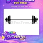 Free Black Barbell Sport Free Weightlifting Training Free SVG - Instant Download