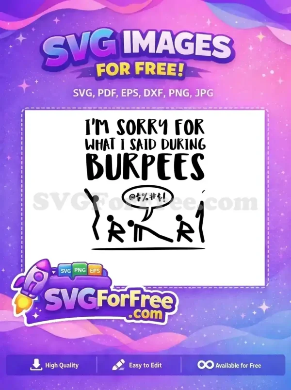 Free Stick Figure Burpees Free Cursing Fitness Free Sport SVG Free Stick Figure Burpees Free Cursing Fitness Free Sport SVG