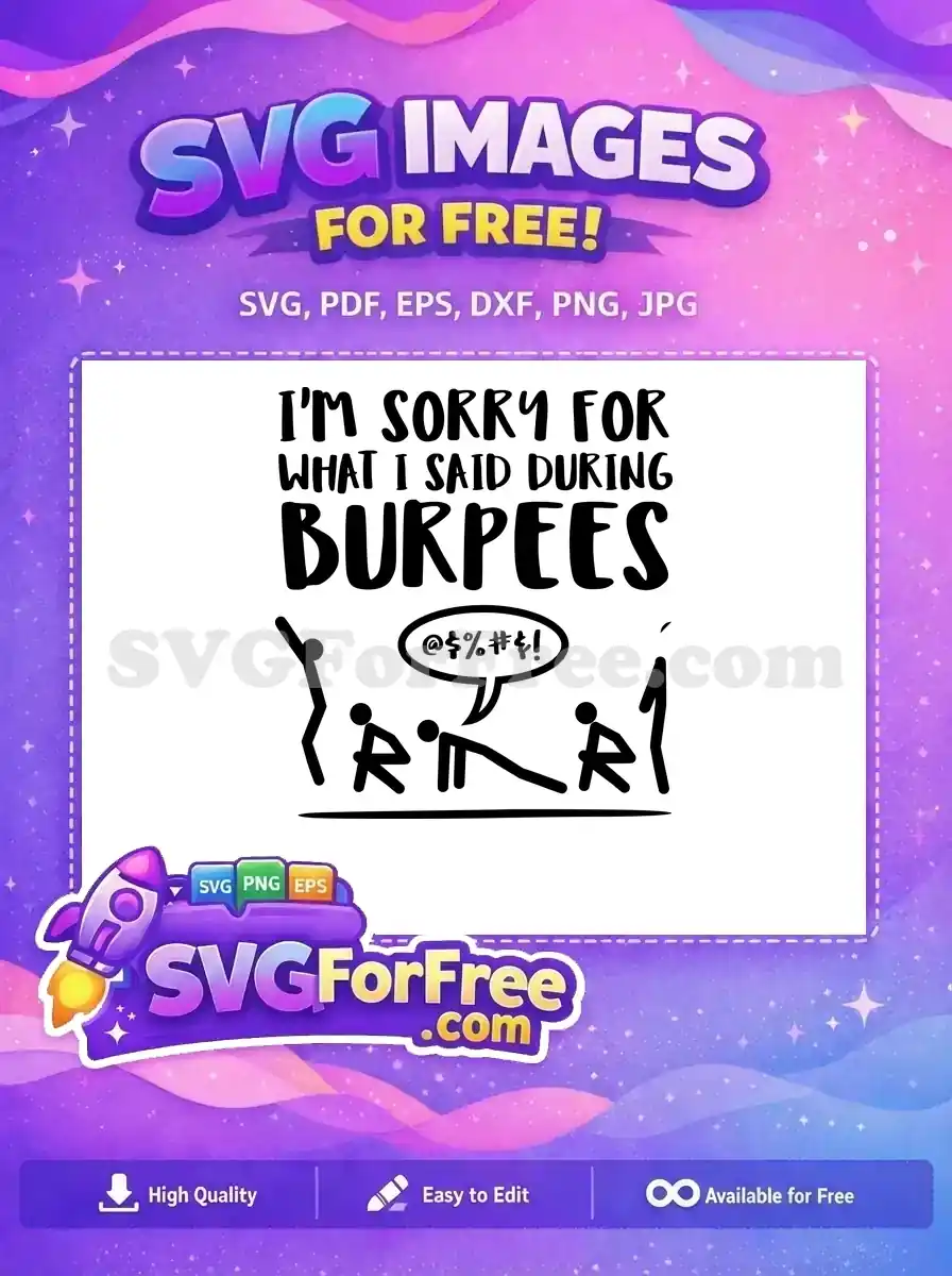 Free Stick Figure Burpees Free Cursing Fitness Free Sport SVG
