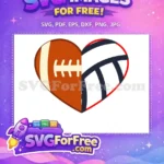 Free Brown Football Free Navy Volleyball Sport Free SVG - Instant Download