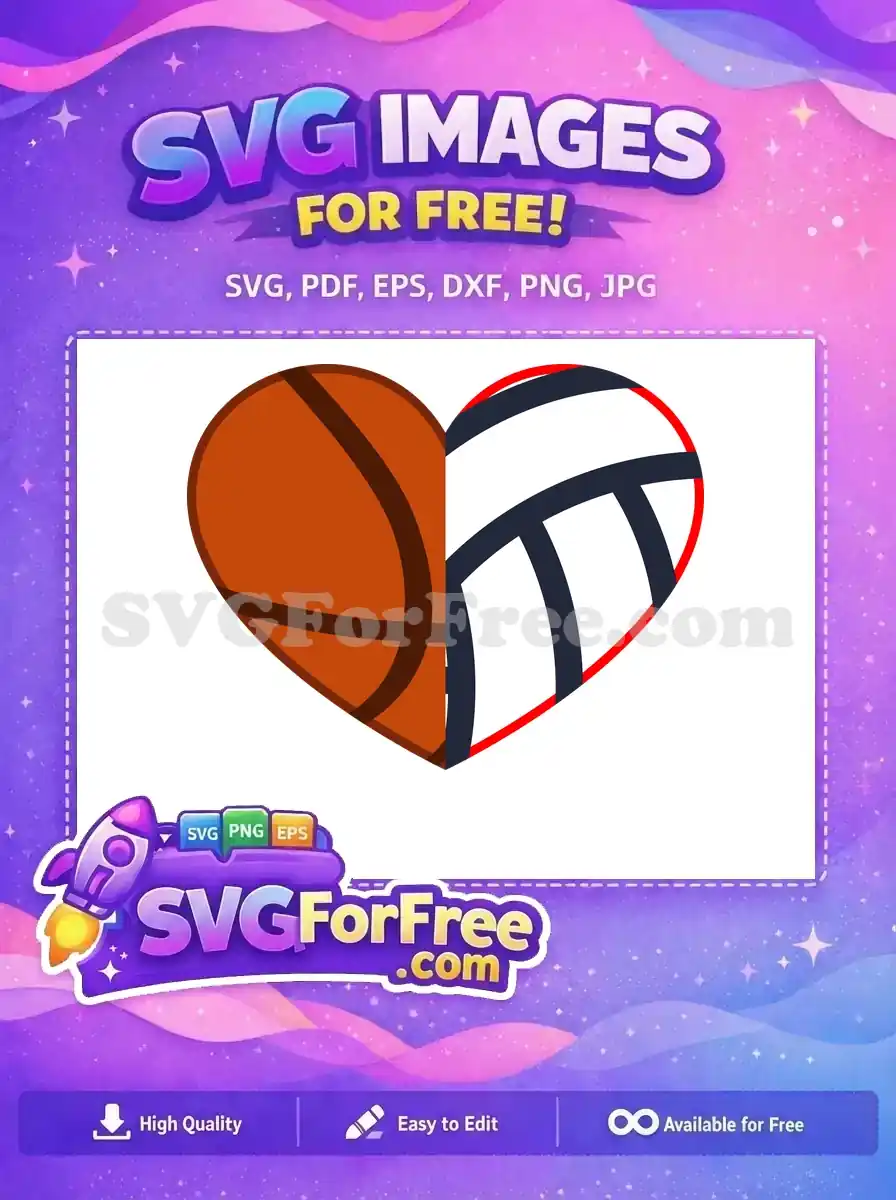 Free Orange Basketball Free Dark Volleyball Sport Free SVG