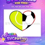 Free Tennis Ball Free Soccer Ball Sports Heart Free SVG - Instant Download