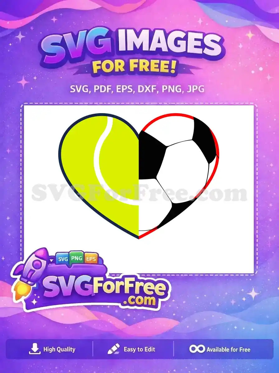 Free Tennis Ball Free Soccer Ball Sports Heart Free SVG