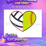 Free Volleyball Detail Free Softball Detail Sport Free SVG - Instant Download