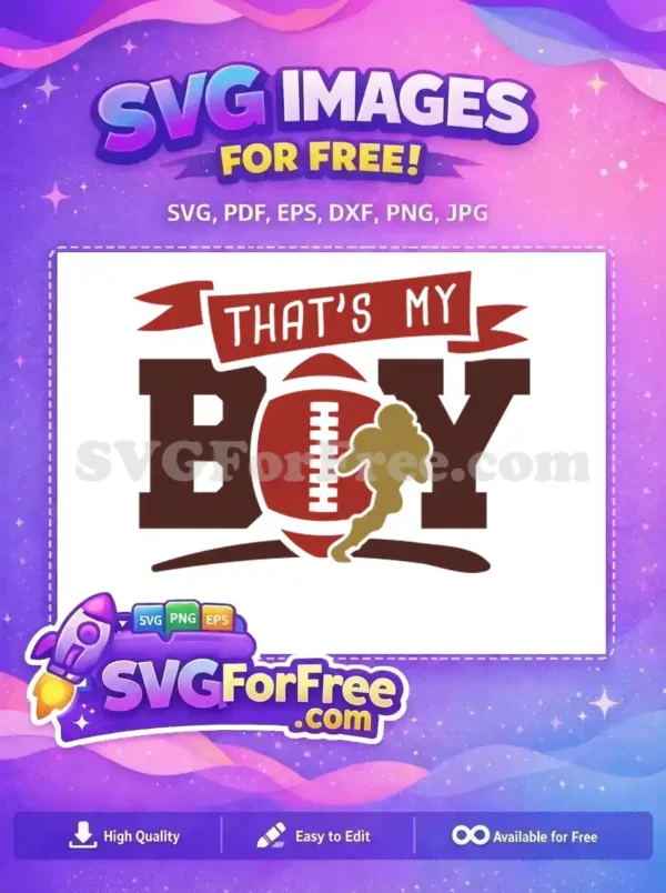 Free Football Design Free That's My Boy Design Free SVG