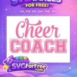 Free Pink Cheerleader Free Coach Sport Free SVG - Instant Download