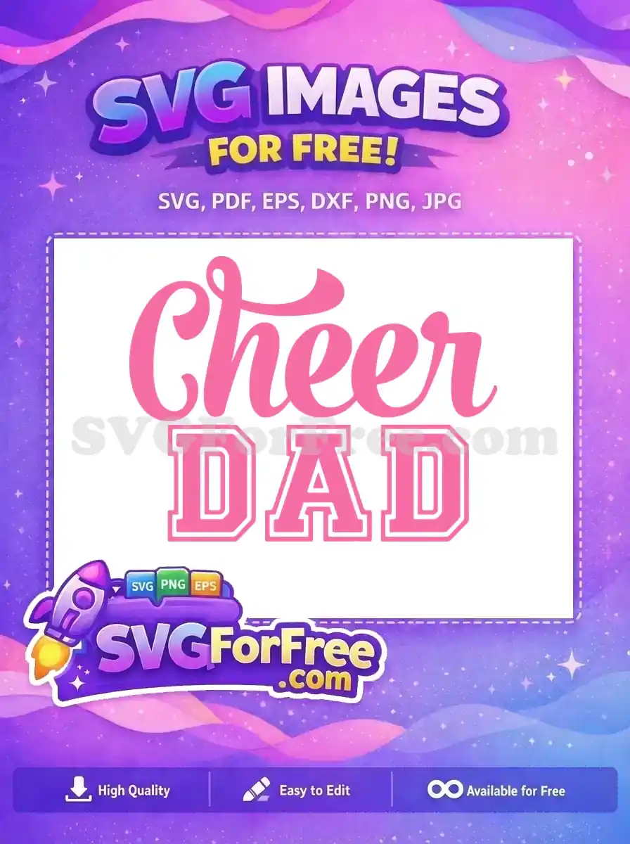 Free Pink Cheer Dad Free Sport Design Free SVG