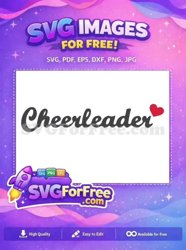 Free Cheerleader Text Free Heart Graphic Sport Free SVG Free Cheerleader Text Free Heart Graphic Sport Free SVG