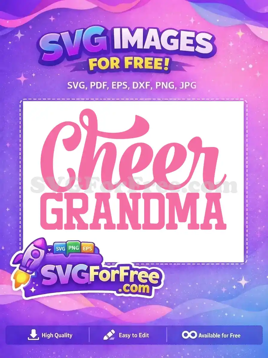 Free Pink Cheer Free Grandma Sport Free SVG