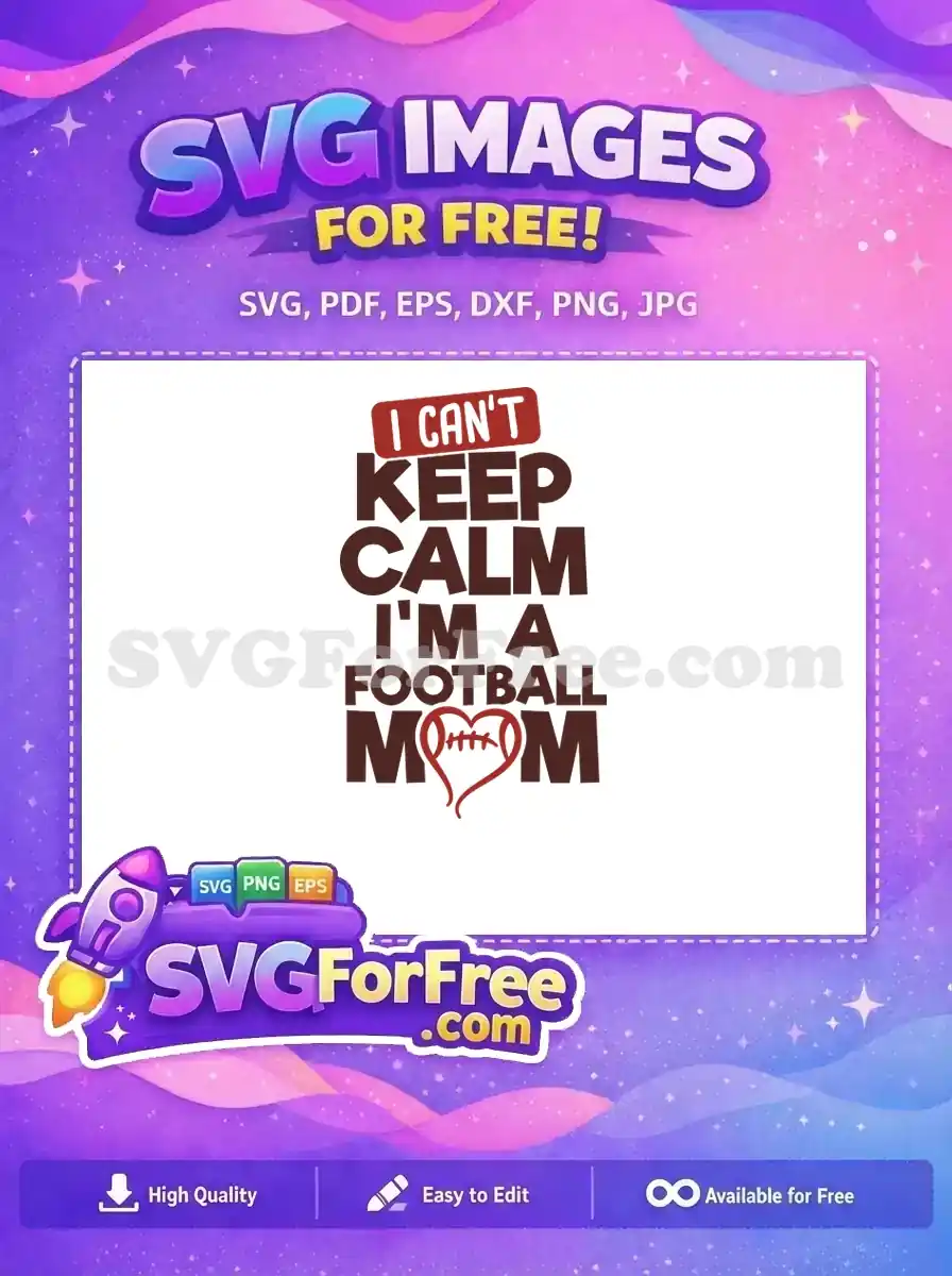 Free Football Mom Design Free Heart Detail Sport Free SVG