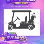 Free Golf Cart Free Sport Silhouette Golfing Free SVG - Instant Download