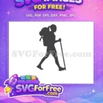 Free Hiker Silhouette Free Ponytail Sport Free SVG - Instant Download