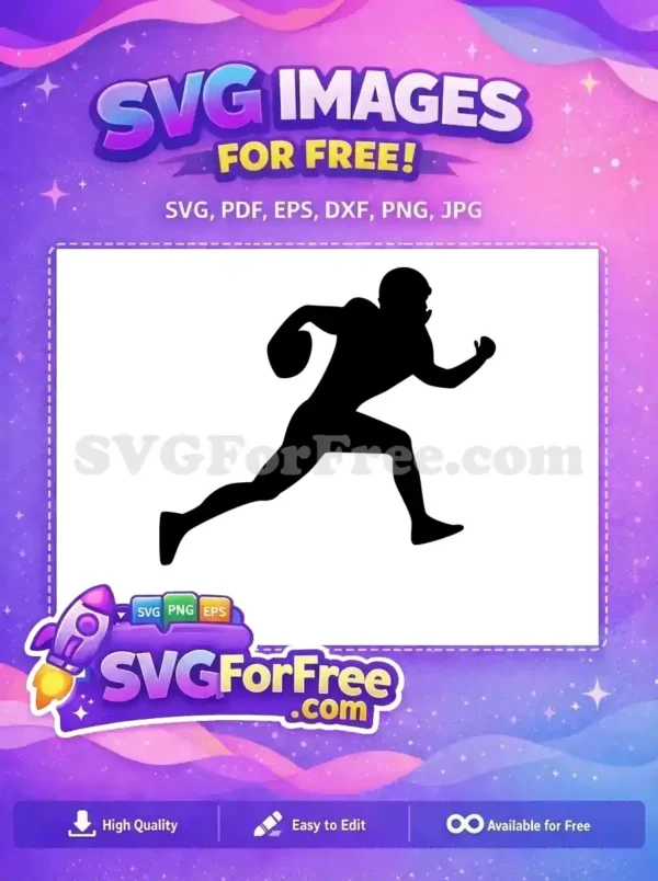 Free Running Silhouette Free Football Player Sport Free SVG 1 Free Running Silhouette Free Football Player Sport Free SVG 1