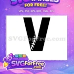 Free Letter V Free Baseball Stitch Sport Free SVG - Instant Download
