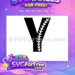 Free Letter Y Free Baseball Stitch Sport Free SVG - Instant Download