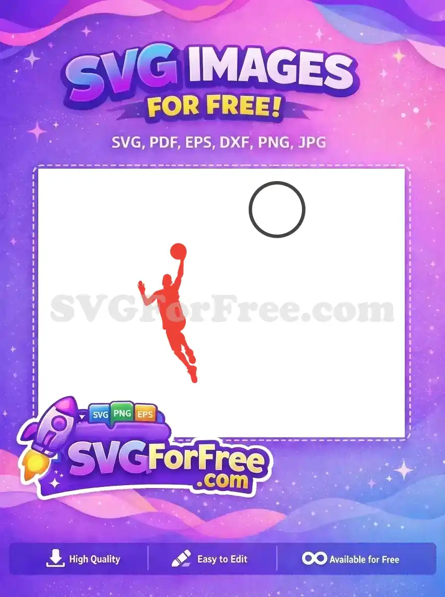 Free Red Silhouette Dunk Free Basketball Player Sport Free SVG