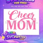 Free Pink Cheer Mom Free Sport Design Free SVG - Instant Download
