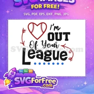 Free Baseball Heart Free Out Of Your League Sport Free SVG