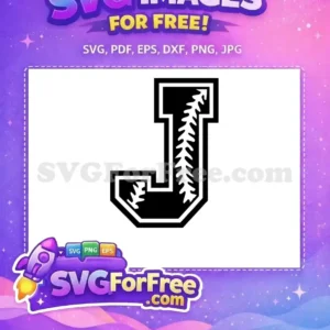Free Baseball Stitching Free Letter J Sport Free SVG