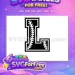 Free Letterman Style Free Varsity Letter L Sport Free SVG - Instant Download