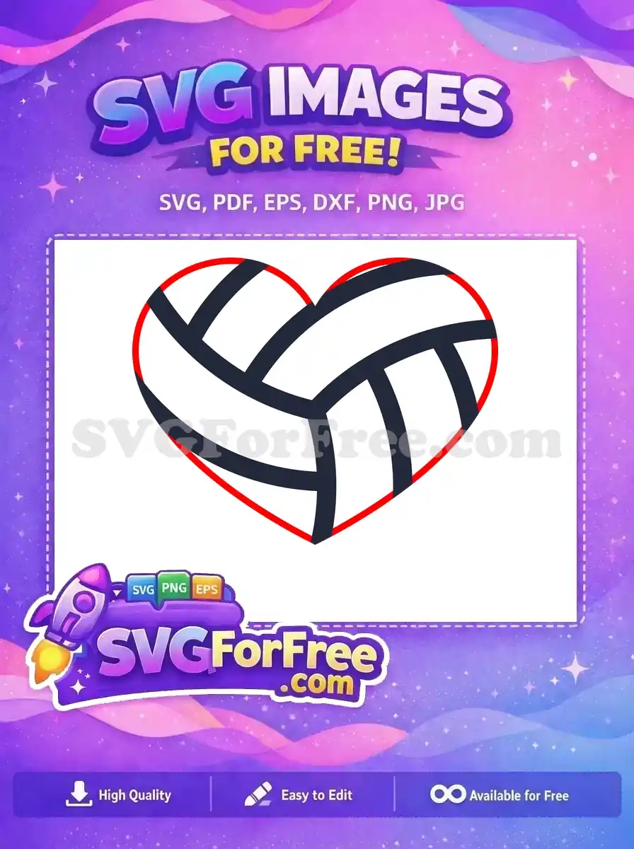 Free Red Heart Free Volleyball Sport Free SVG