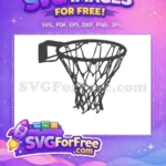 Free Basketball Hoop Free Sport Net Silhouette Free SVG - Instant Download