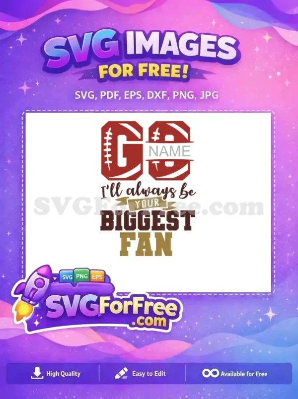 Free Football Design Free Biggest Fan Sport Free SVG
