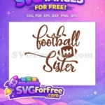 Free Football Sister Free Sport Silhouette Free SVG - Instant Download