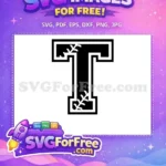 Free Baseball Stitch Free Letter T Sport Free SVG - Instant Download