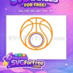 Free Orange Basketball Free Purple Circle Sport Free SVG - Instant Download