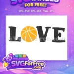 Free Basketball Graphic Free Love Design Sport Free SVG - Instant Download