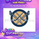 Free Crossed Sabres Free Hockey Sticks Sport Logos Free SVG - Instant Download