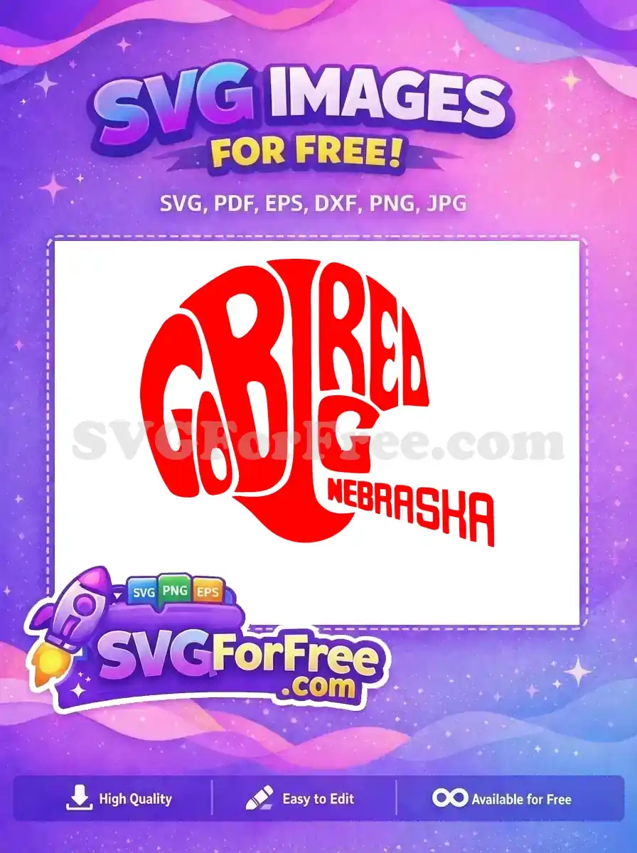 Free Go Big Red Free Nebraska Sport Logo Cornhuskers Free SVG